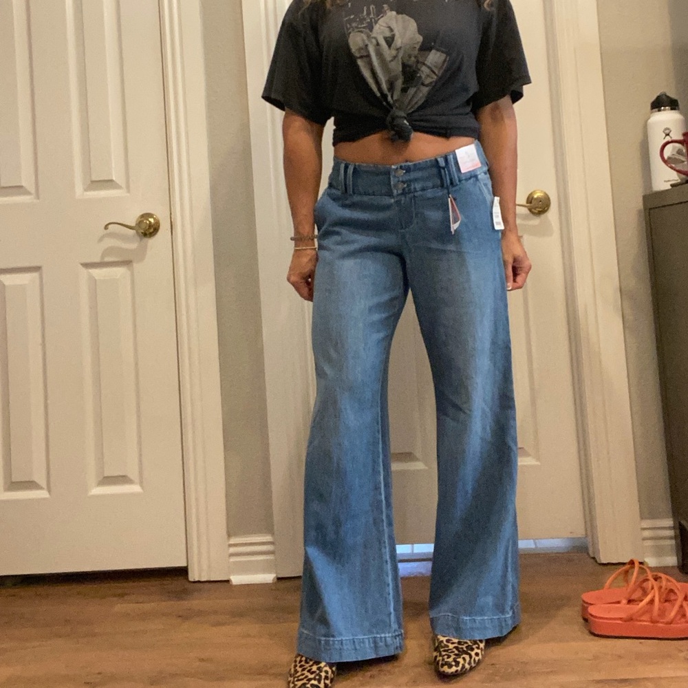 Wide leg trouser jeans